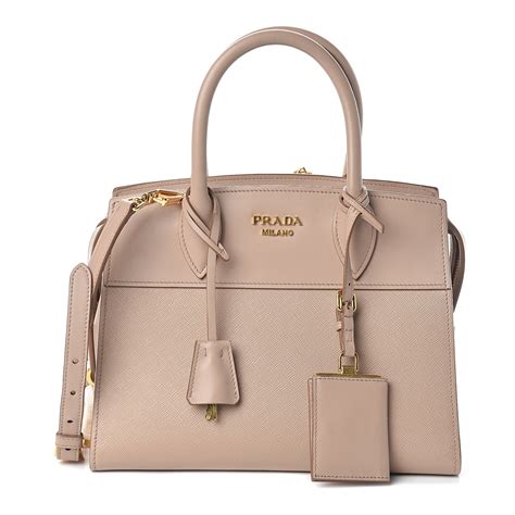 prada esplanade city tote saffiano with accessories small cammeo